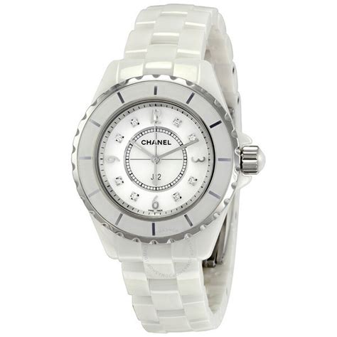 Chanel white watch ceramic